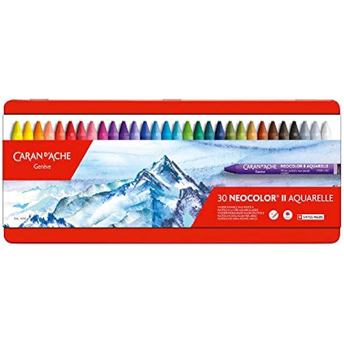 Caran D'Ache Neocolor II Water-Soluble Wax Pastel Set - 30 Colors