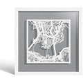 Hong Kong Paper Cut Map Art - O3 Design Studio Framed Wall Decor