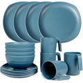 Greentainer 16-Piece Unbreakable Plastic Dinnerware Set | Service for 4