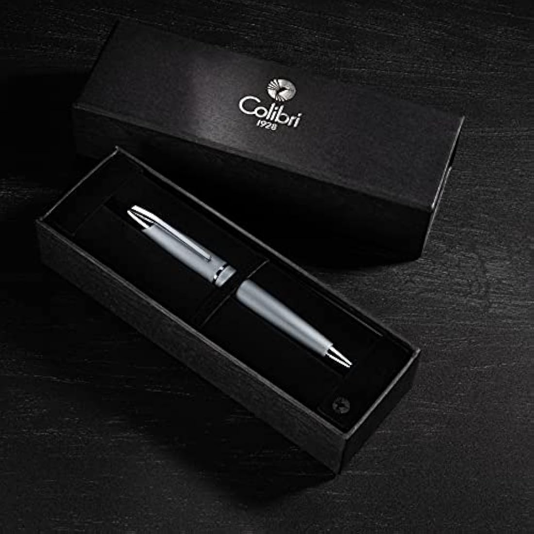 Colibri Equinox Ballpoint Pen – Brushed Steel & Chrome Luxury Gift