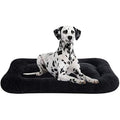 Coohom Deluxe Plush Dog Bed – Washable Anti-Slip Crate Mat, Black, XXL