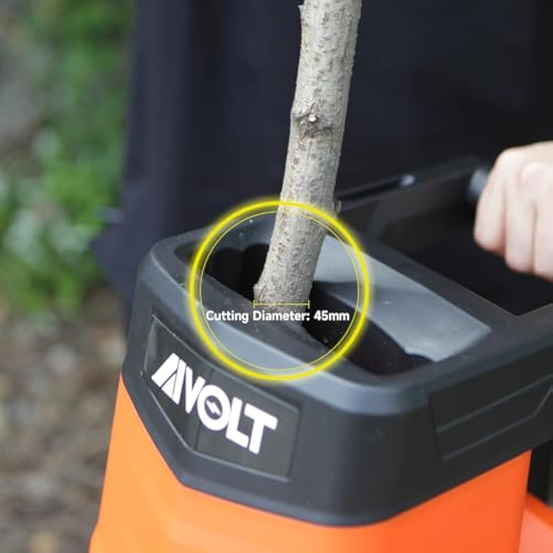 AIVOLT 2500W Electric Garden Shredder | 45mm Wood Chipper with 50L Bag
