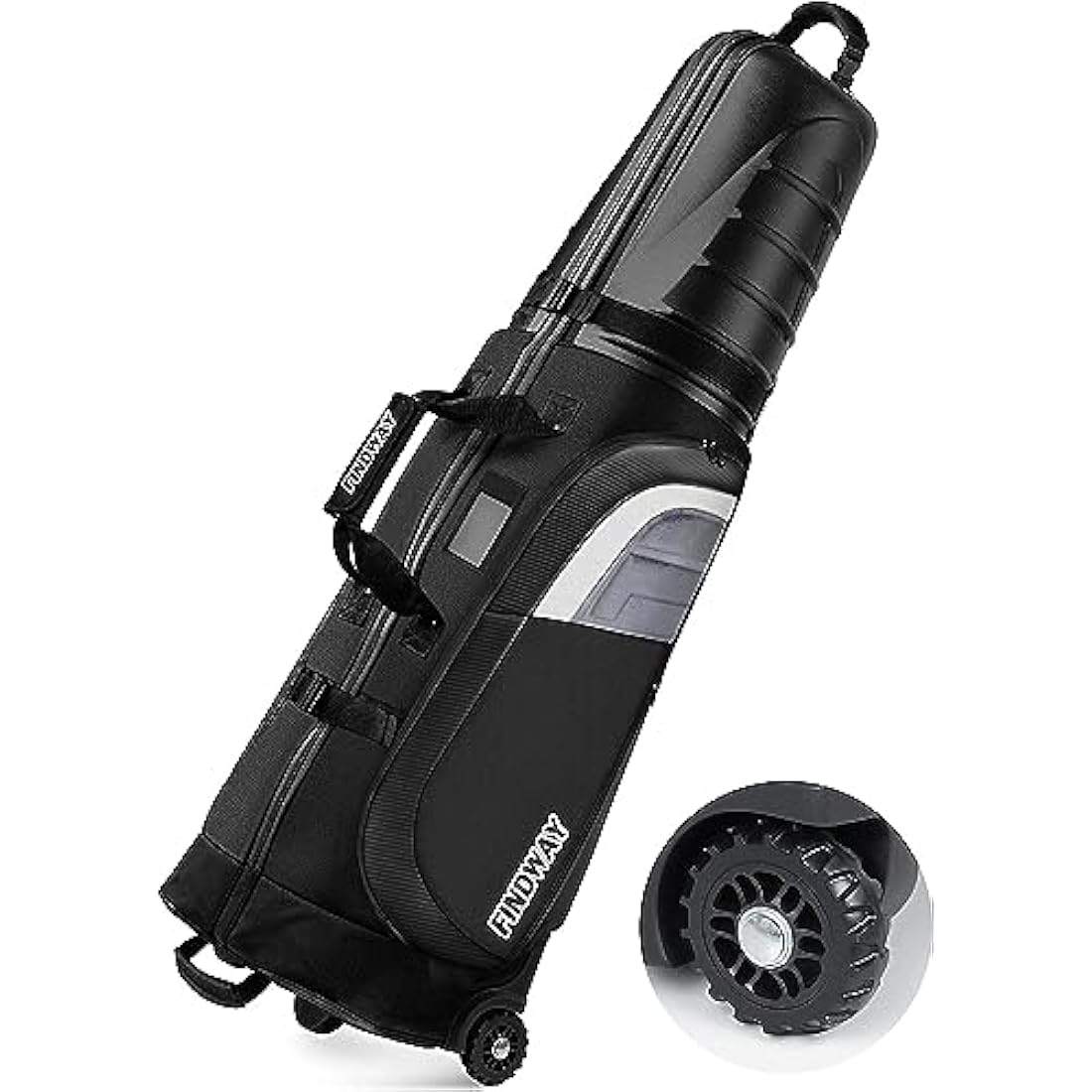 Findway Golf Travel Bag with Wheels | Hard Top Waterproof Flight Case