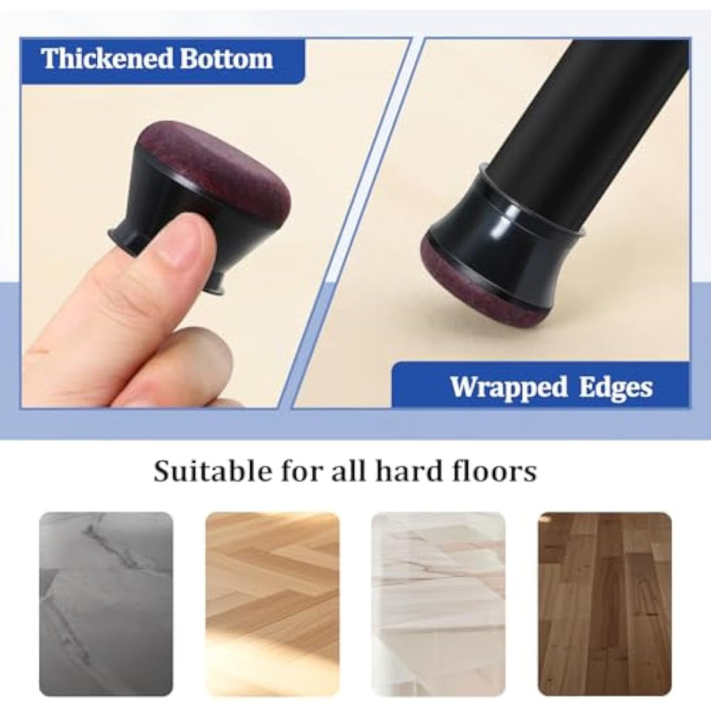 Jolof Store Silicone Chair Leg Floor Protectors for Hardwood – 32 Pcs