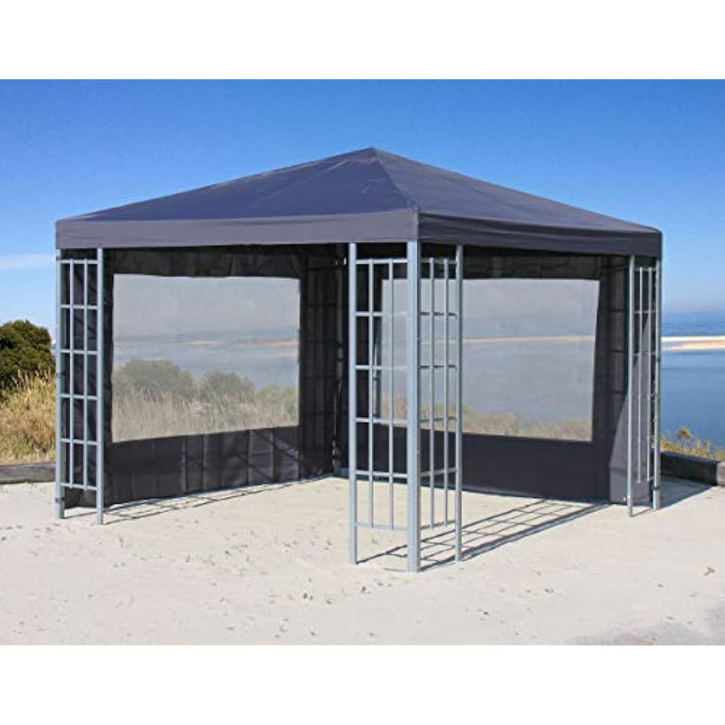 Quick Star Gazebo Sidewalls with PE Window - 2 Pcs Anthracite 3x3m