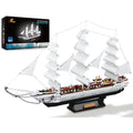 JMBricklayer White Swan Pirate Ship Building Blocks Set - 1672 Pieces