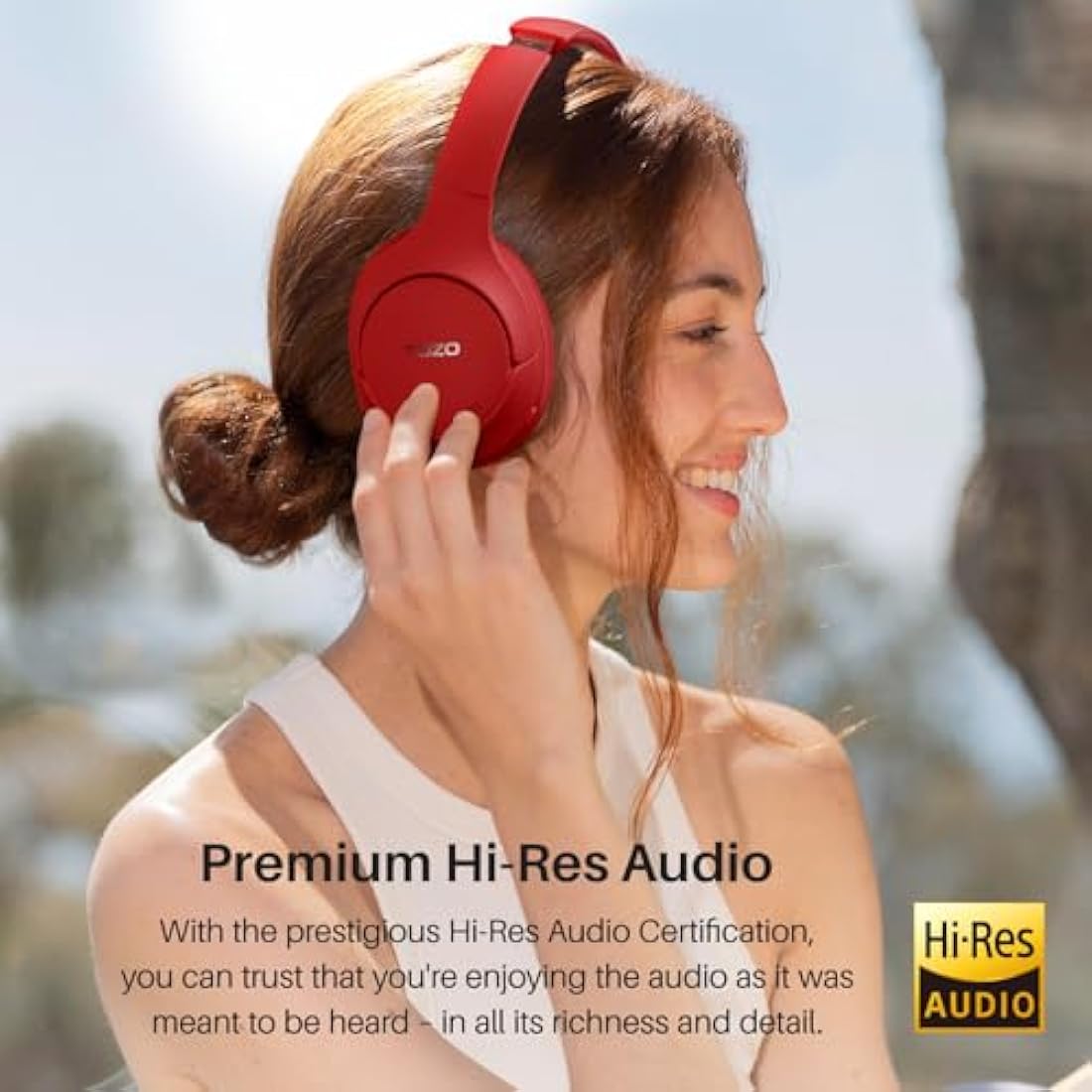 TOZO HT2 Hybrid Active Noise Cancelling Over Ear Wireless Headphones