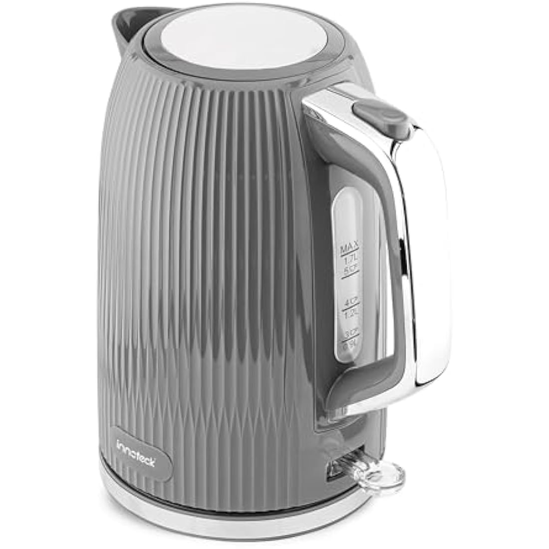Innoteck 1.7L Electric Kettle – 3000W Fast Boil Stainless Steel, Grey