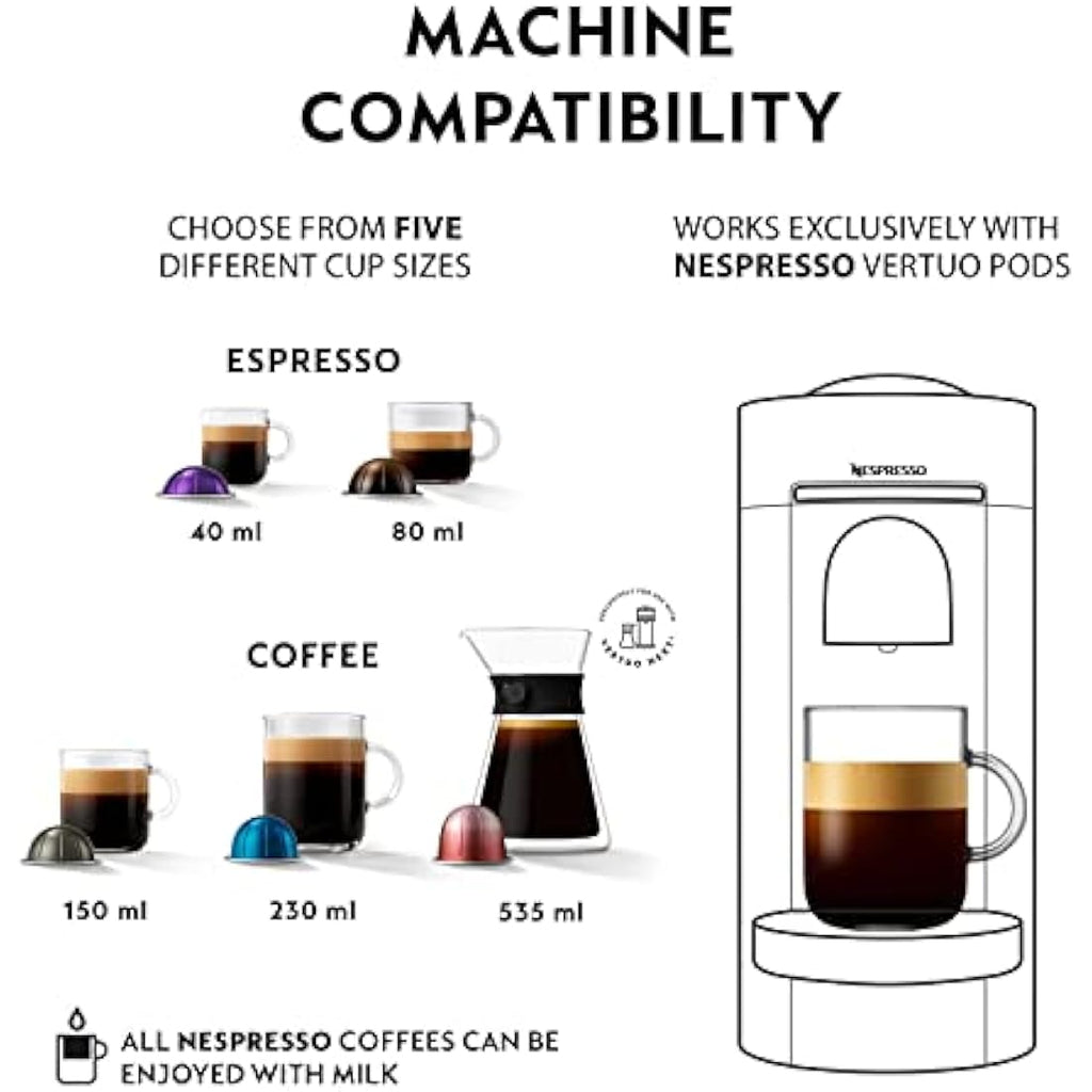 Nespresso Vertuo Plus Pod Coffee Machine by Magimix - Red