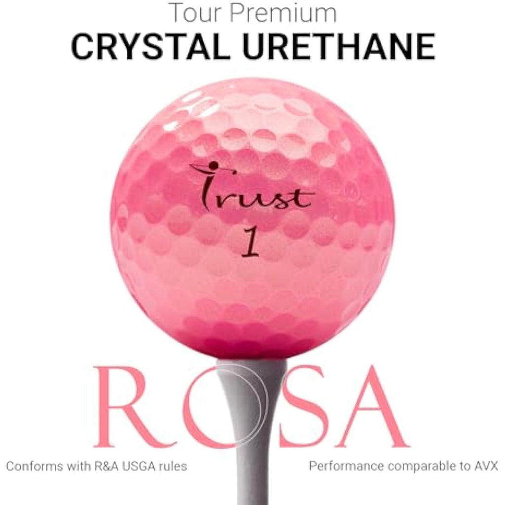 Trust Golf Aurora Pink Urethane Golf Balls - Tour Performance 12pk