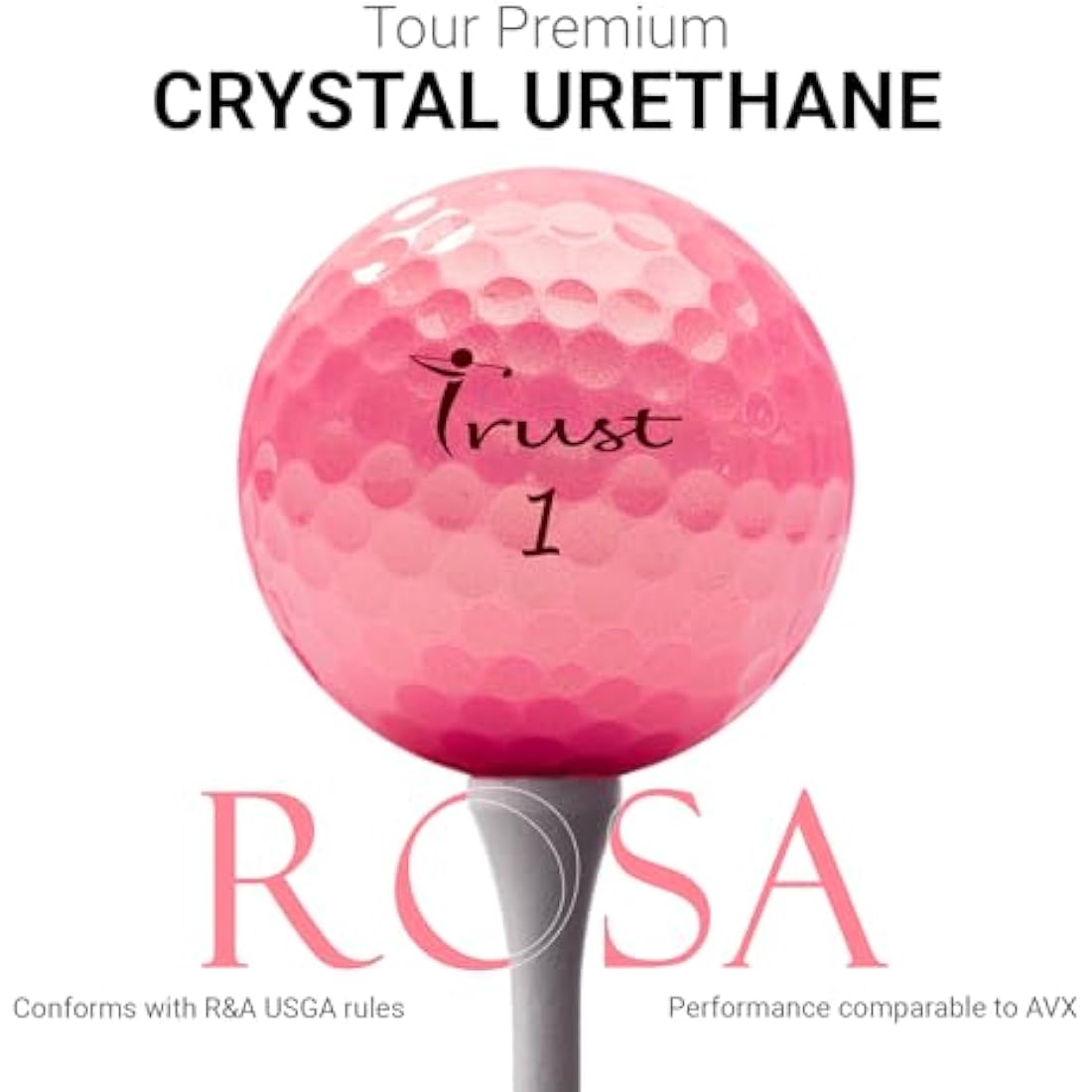 Trust Golf Aurora Pink Urethane Golf Balls - Tour Performance 12pk