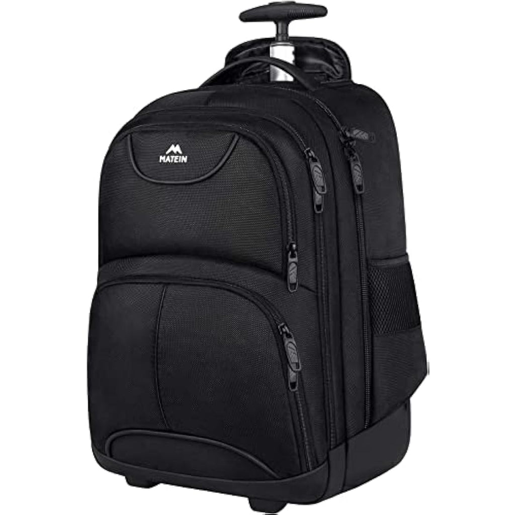 MATEIN Rolling Laptop Backpack | 17 Inch Wheeled Travel Bag – Black