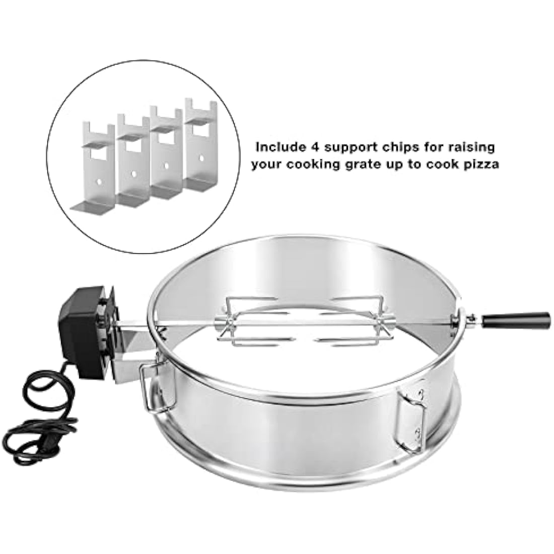Onlyfire Rotisserie & Pizza Ring Kit for 18-Inch Weber Kettle Grills