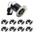 Wondlumi 8-Pack Fire Rated GU10 Downlights | Brushed Chrome Recessed Lights