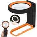 30X 40X Magnifying Glass with 18 LED Light and Folding Stand
