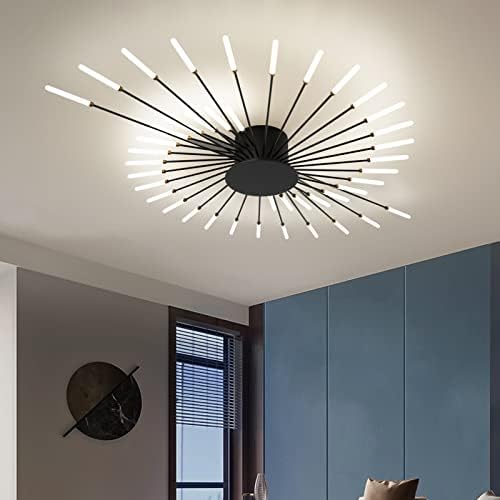minifair Modern LED Ceiling Light – 42-Head Firework Flush Mount Lamp