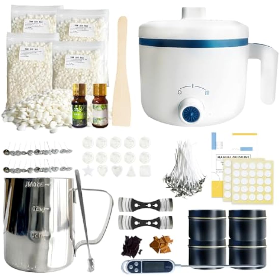 Jolof Store DIY Soy Candle Making Kit with Electric Wax Melter