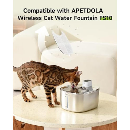APETDOLA Cat Water Fountain Filters - 8 Pack Replacement for FS10PRO