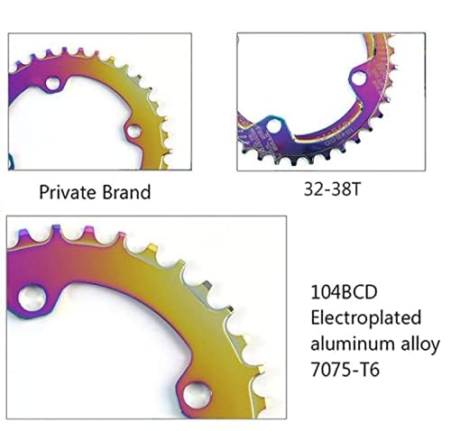 Splumzer 170mm Square Crankset | 104 BCD Aluminum MTB Road Bike Crank