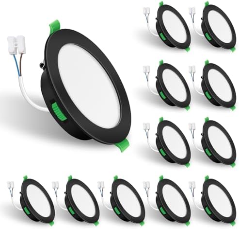 ALUSSO Ultra Slim LED Recessed Downlights | IP44 Dimmable CCT | 12 Pack
