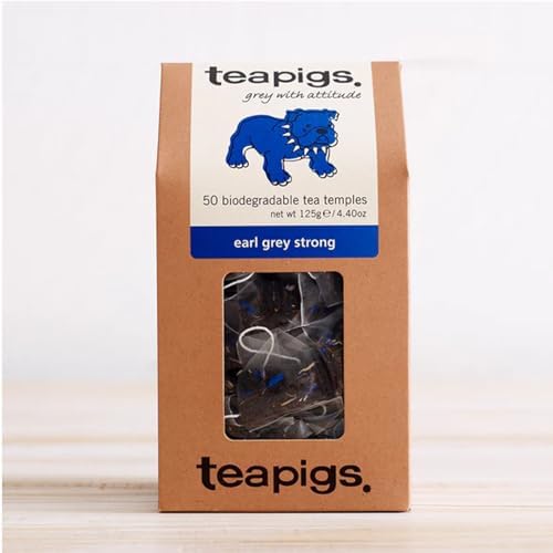 Teapigs Earl Grey Strong Black Tea – Whole Leaf Tea Bags (50 Count)