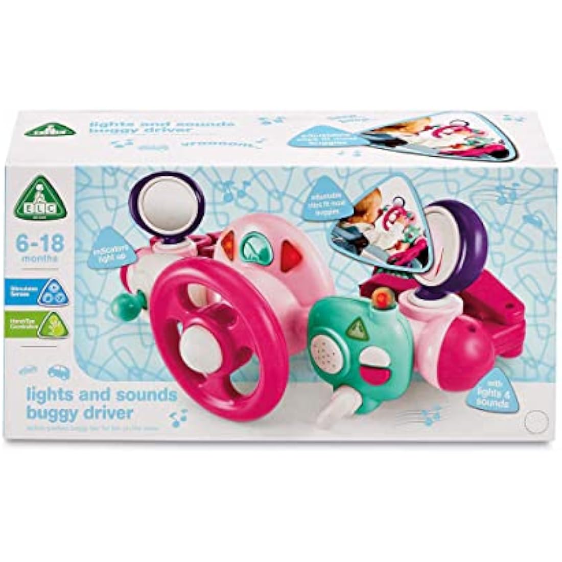Early Learning Centre Light and Sound Buggy Driver - Pink Stroller Toy