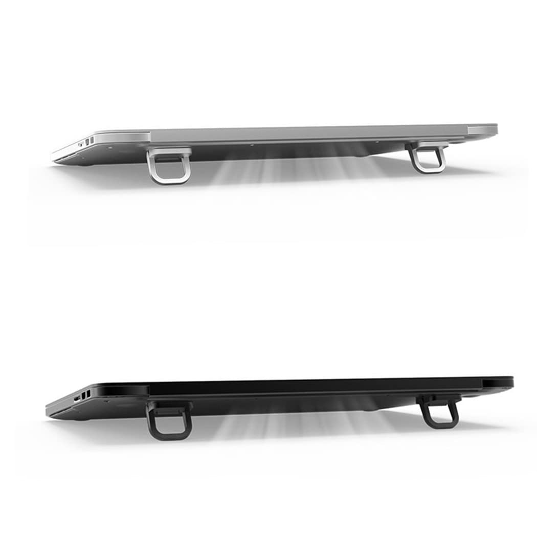 Keyboard Stand for Computer, Mini Invisible Laptop Kickstand for Desk Computer Keyboard MacBook Notebook Stand Riser Aluminum 2PCS Black - image 2