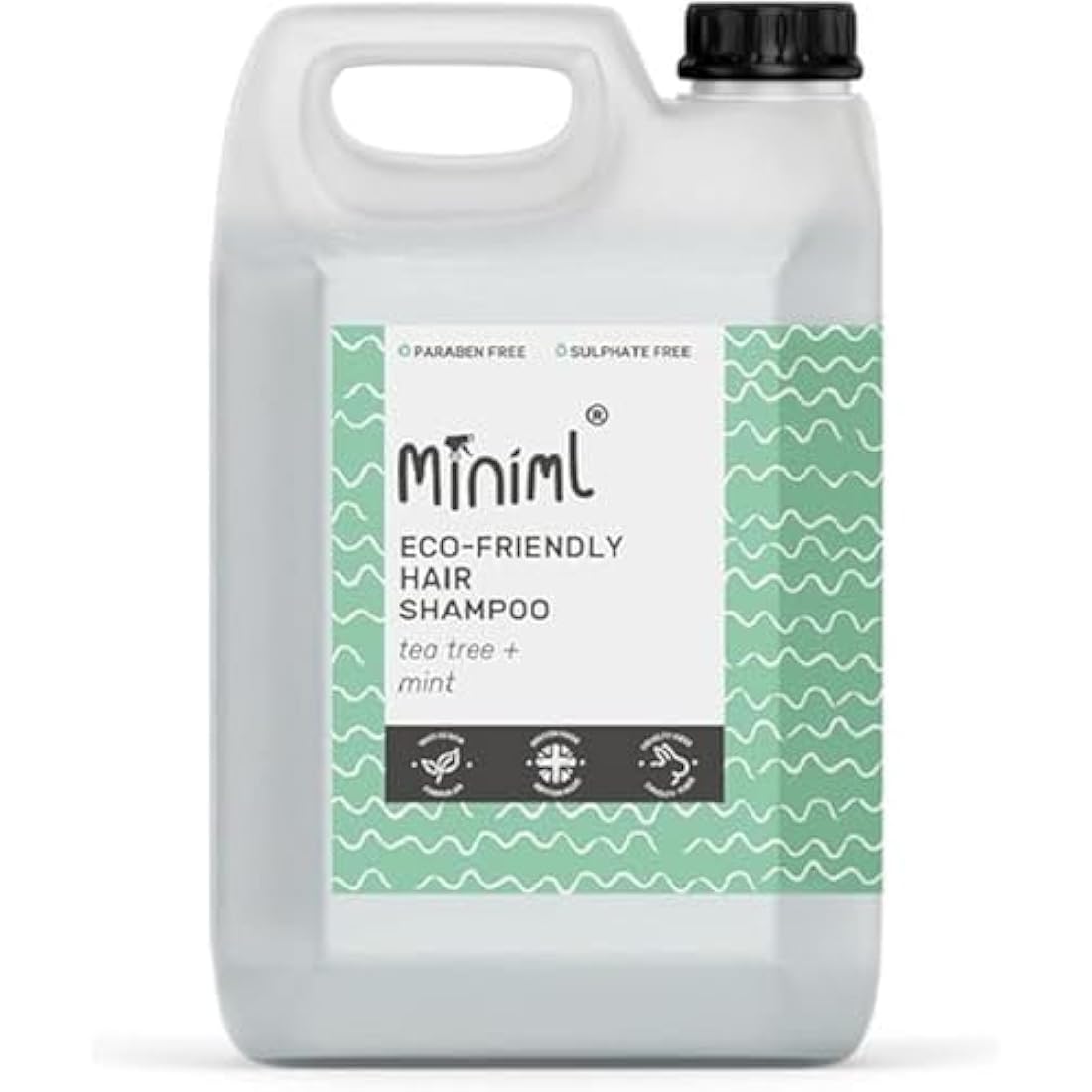 Miniml Tea Tree & Mint Natural Shampoo – 5L Eco Refill for Sensitive Scalp