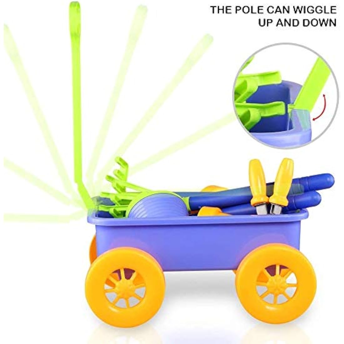 Jolof Store Kids Gardening Wagon & Beach Toy Set - 16-Piece Outdoor Play Kit