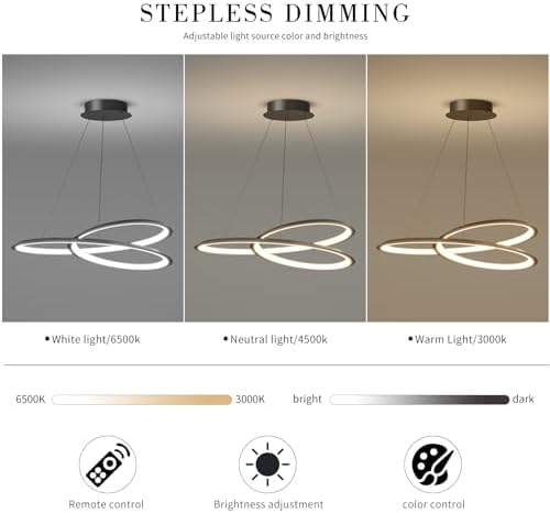 Modern LED Chandelier – Dimmable Kitchen Island Pendant Light