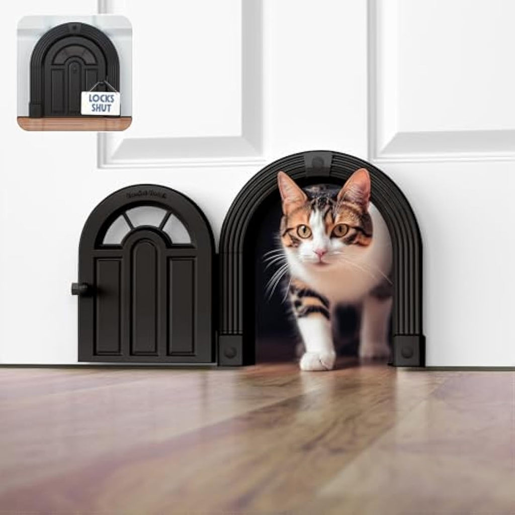 Jolof Store Meow Manor No-Flap Indoor Cat Door for Interior Doors