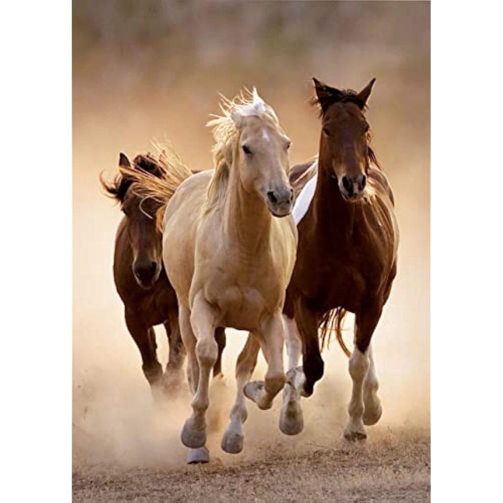 Clementoni Running Horses 1000 Piece Jigsaw Puzzle - High Quality