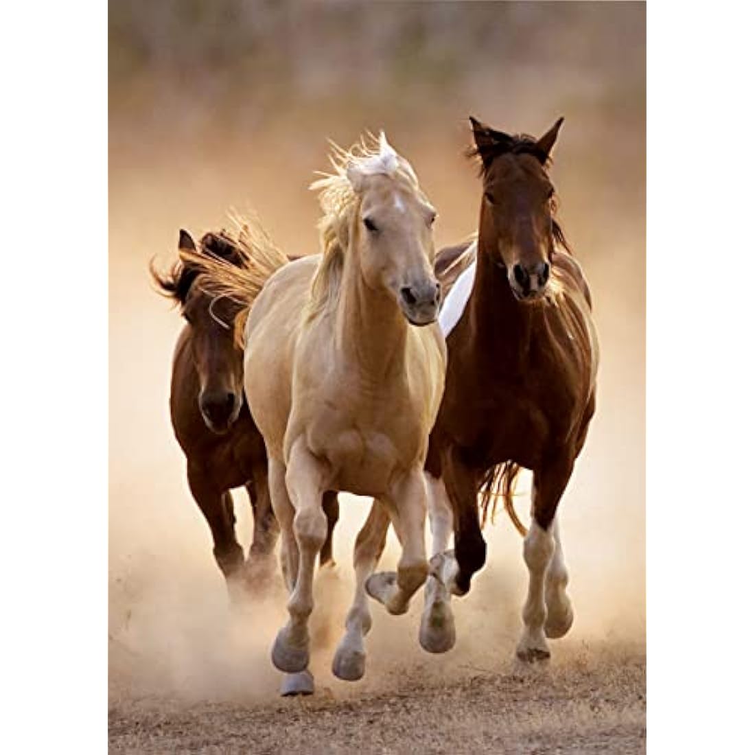 Clementoni Running Horses 1000 Piece Jigsaw Puzzle - High Quality