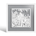 Sydney Paper Cut Map Framed Art - O3 Design Studio 9x9 Wall Decor