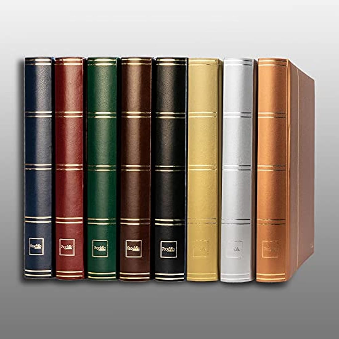 Prophila Lighthouse Stamp Album - 60 Black Pages Leatherette Stockbook