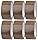 Crimson Starfish Brown Packaging Tape - 6 Rolls - 48mm x 66m Parcel Tape