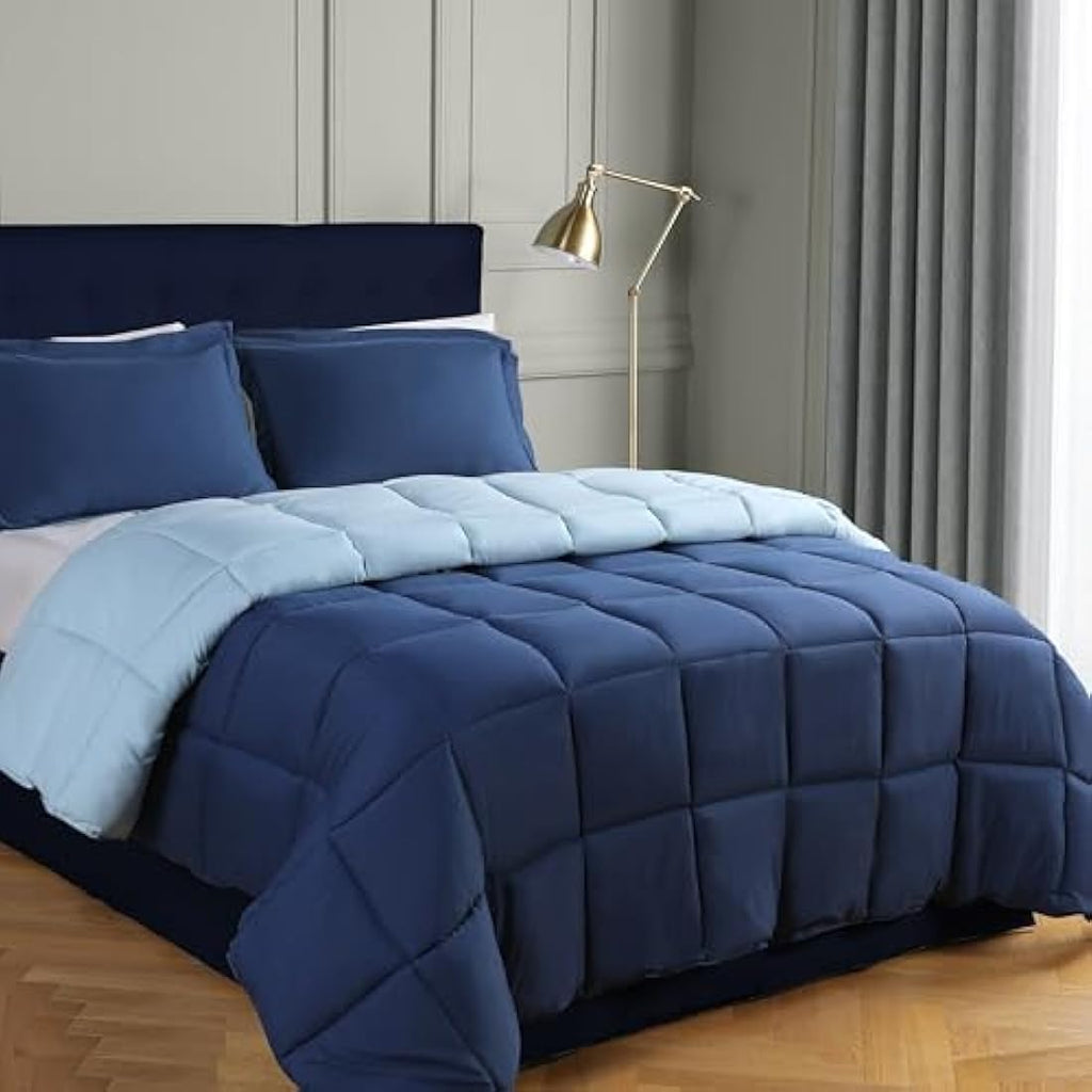 Jolof Store King Navy Blue Coverless Duvet – 10.5 Tog Comforter Set