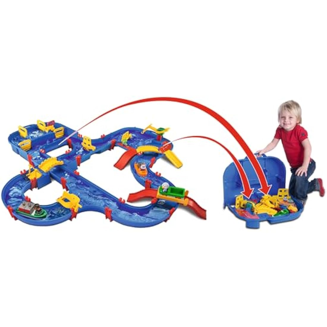 BIG AquaPlay AmphieWorld Waterway Set | 79-Piece Outdoor Water Toy