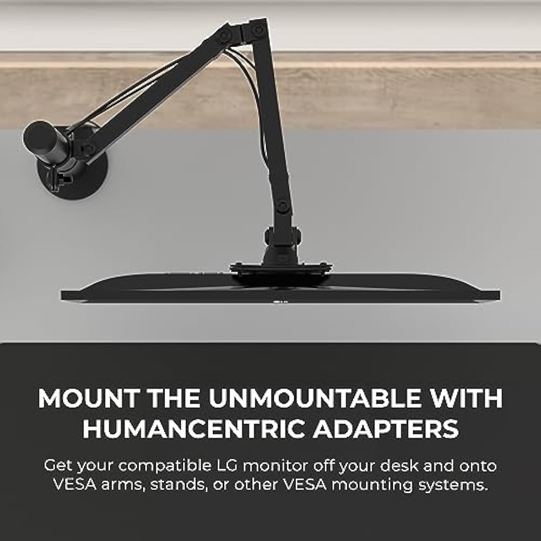 HumanCentric VESA Mount Adapter for LG 24MP58VQ and 24MP59HT Monitors