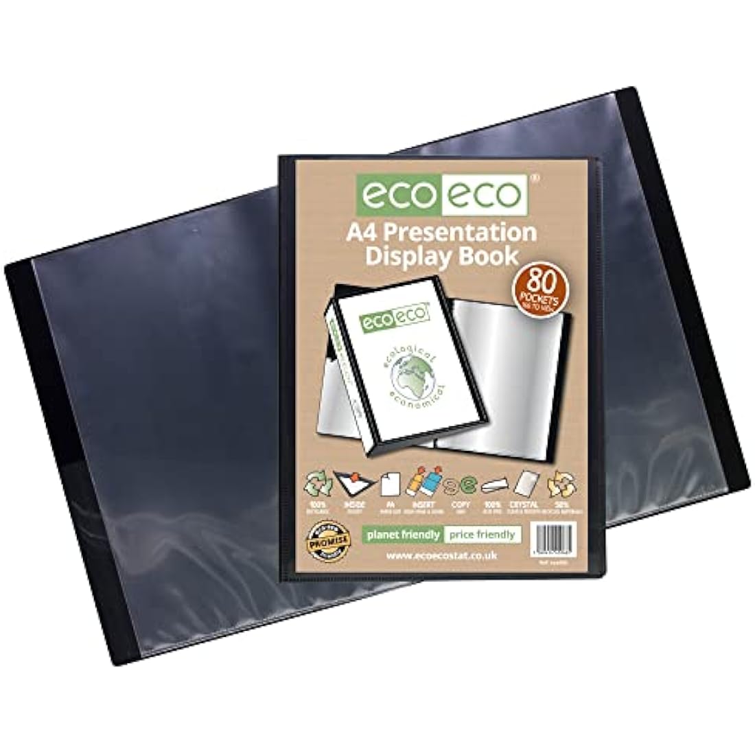 Jolof Store A4 80 Pocket Recycled Presentation Display Book Portfolio