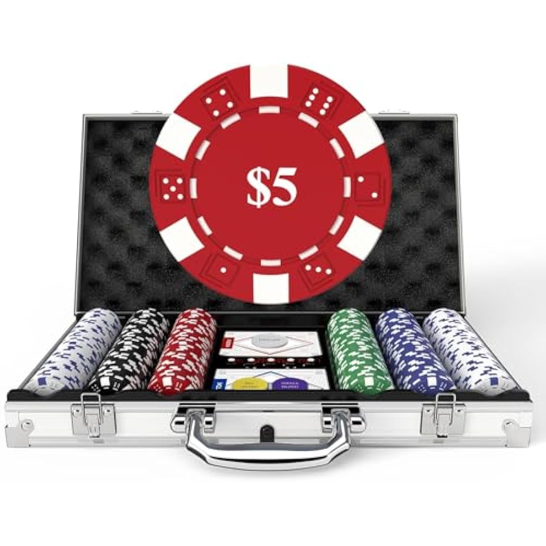 HEITOK 300-Piece Poker Set with 11.5g Chips and Aluminum Case