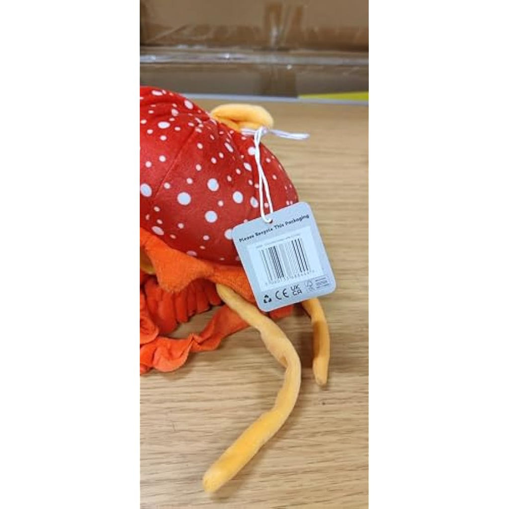 Zappi Co Jellyfish Plush Toy – 100% Recycled Orange Stuffed Animal (33cm)