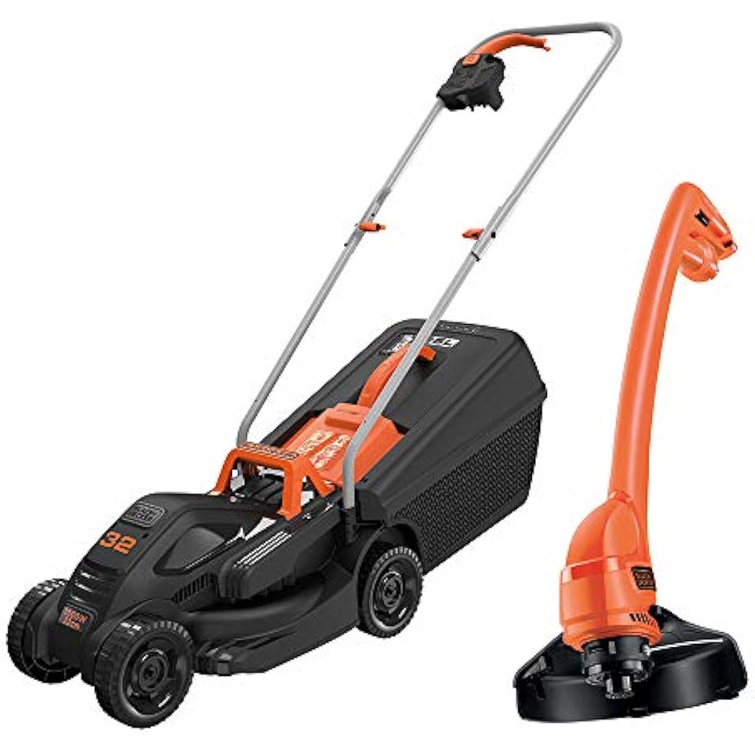 BLACK+DECKER 32cm Electric Rotary Mower and GL250 Grass Strimmer