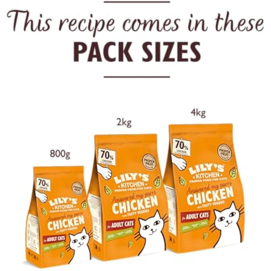 Lily's Kitchen Grain-Free Chicken & Veggies Dry Cat Food - 4 x 800g