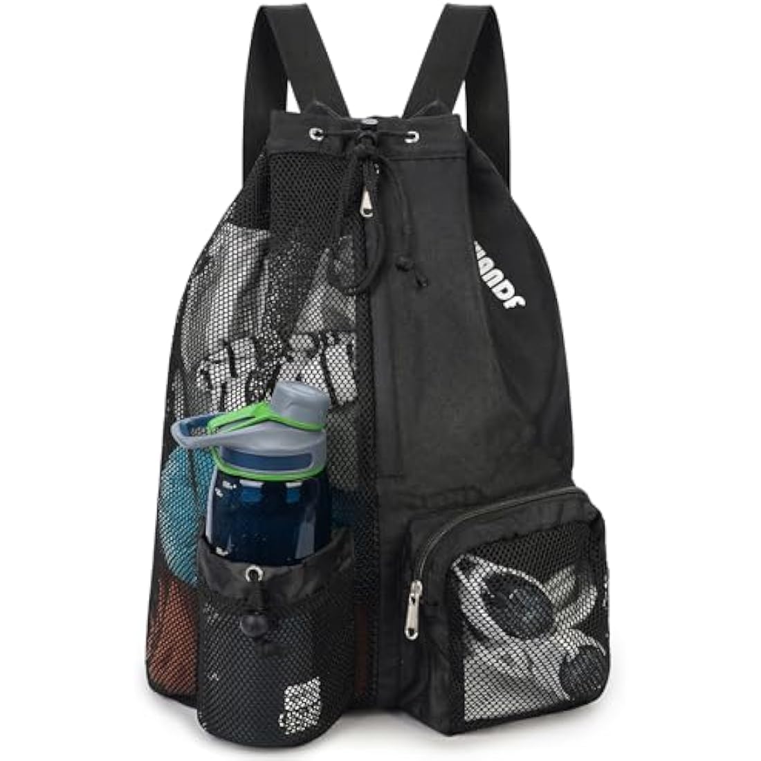 WANDF Mesh Swim Bag – Drawstring Gym Backpack with Waterproof Wet Pocket