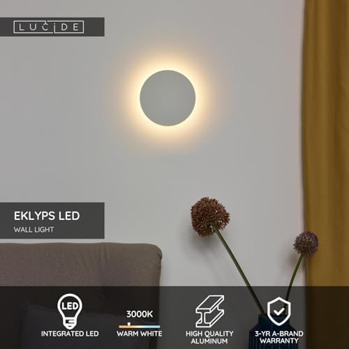 Lucide Aluminum LED Wall Light – Modern 6W Warm White Sconce