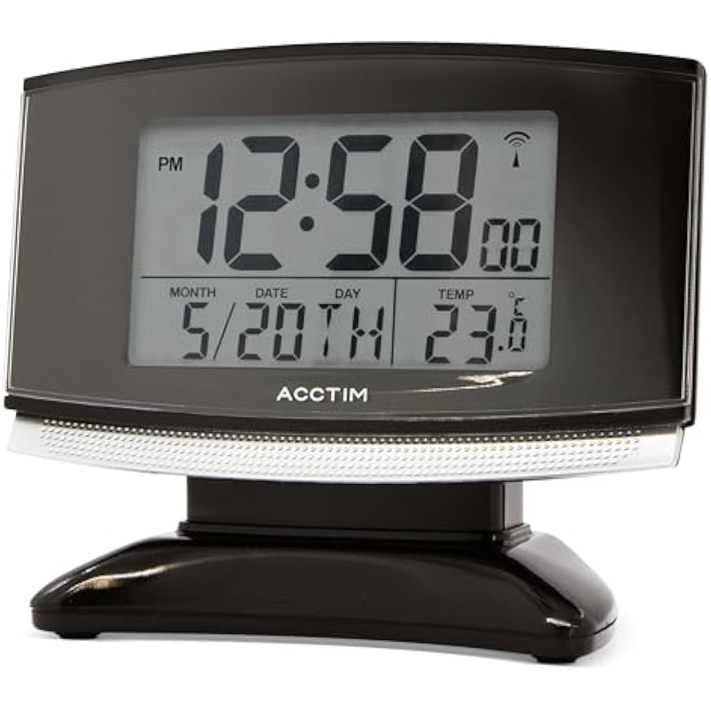 Acctim Acura Smartlite Radio Controlled Digital Alarm Clock – Black