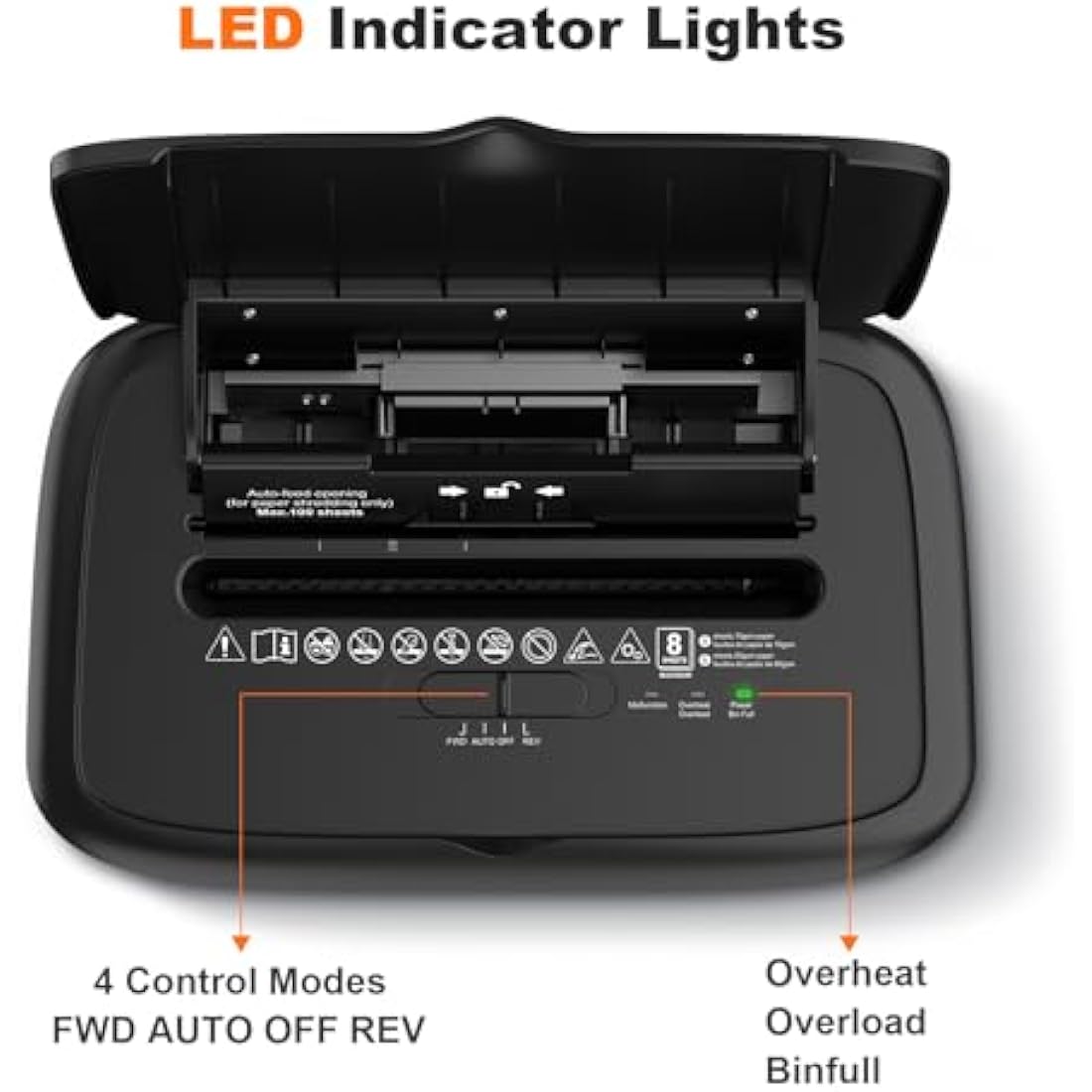 Bonsaii 100-Sheet Auto Feed Micro Cut Paper Shredder | P-4 Security