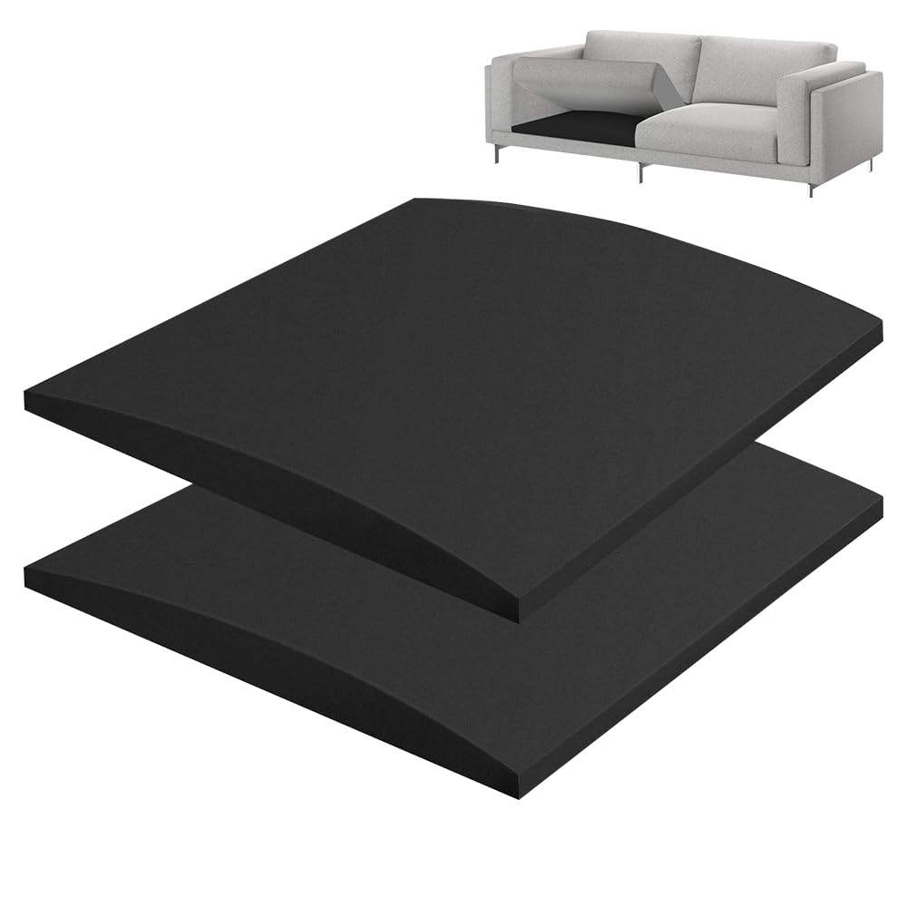 XPJBKC Sofa Cushion Support, 2 Pack 50 x 50cm Sofa Saver Furniture Seat Support Foam, High-Density Curve Sponge sofa support Pad - image 1