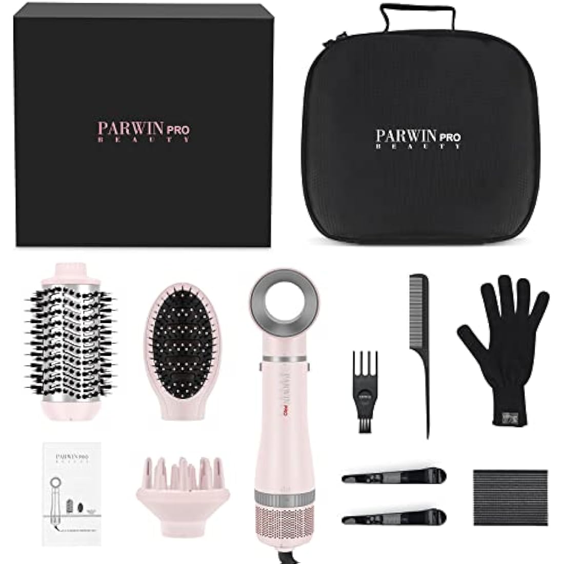4-in-1 Hair Dryer Brush Set | Ionic Hot Air Styler - Pink